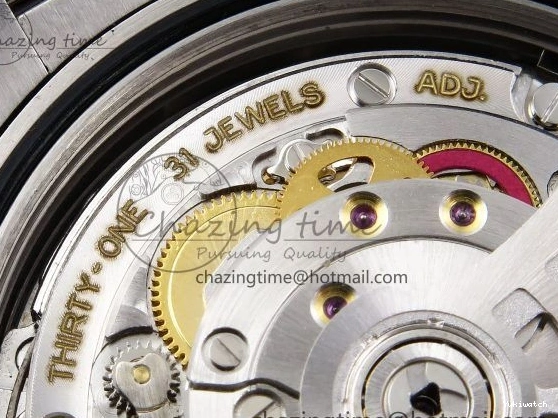 904L VR3255 DayDate SS President Green on Steel (Gain 40 Arabic Dial Weight) JDF Bracelet V3 0304